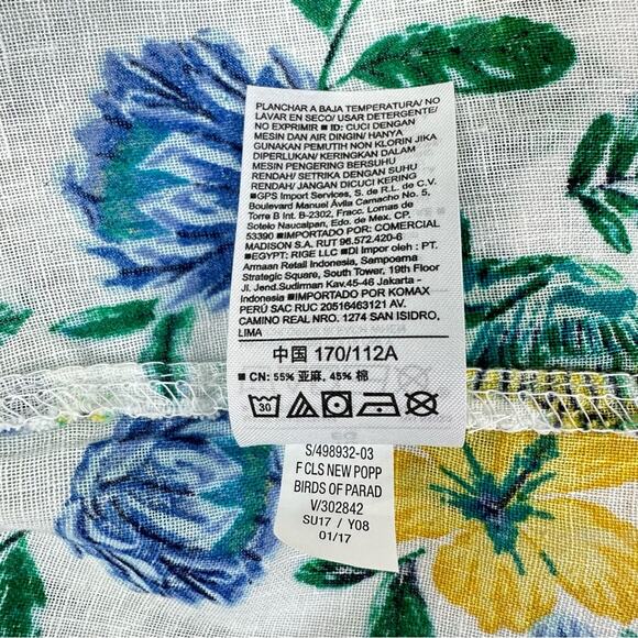 OLD NAVY Women’s Size XL Printed Linen-Blend Blouse Floral Multi - Picture 13 of 14